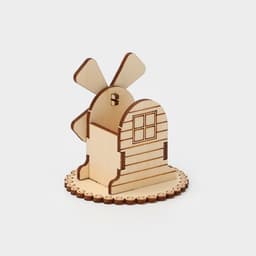 Подставка под зубочистки Доляна «Мельница», 7×7×7 см, дерево