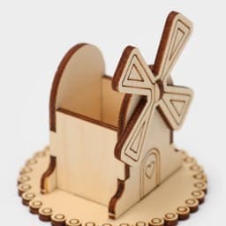 Подставка под зубочистки Доляна «Мельница», 7×7×7 см, дерево