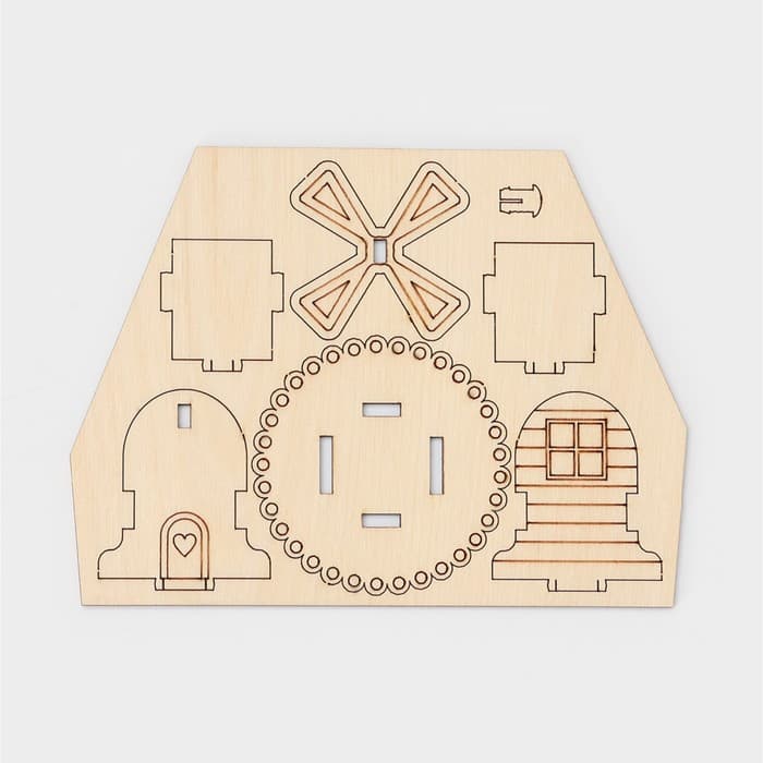 Подставка под зубочистки Доляна «Мельница», 7×7×7 см, дерево