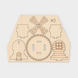 Подставка под зубочистки Доляна «Мельница», 7×7×7 см, дерево