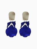 Серьги ассорти «Ветер», неровность, цвет сине-золотой