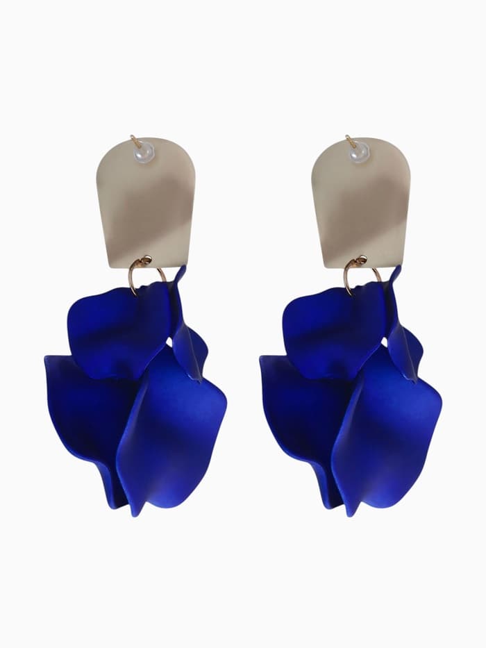 Серьги ассорти «Ветер», неровность, цвет сине-золотой