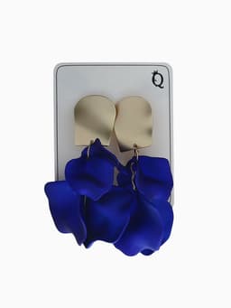 Серьги ассорти «Ветер», неровность, цвет сине-золотой