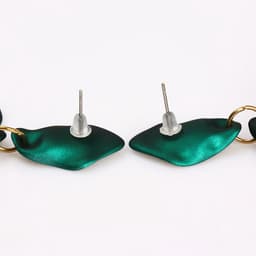 Серьги ассорти «Ветер», грация, зелёные в золоте