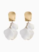 Серьги ассорти «Ветер», неровность, цвет бело-золотой