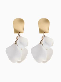 Серьги ассорти «Ветер», неровность, цвет бело-золотой