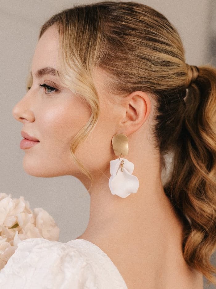 Серьги ассорти «Ветер», неровность, цвет бело-золотой