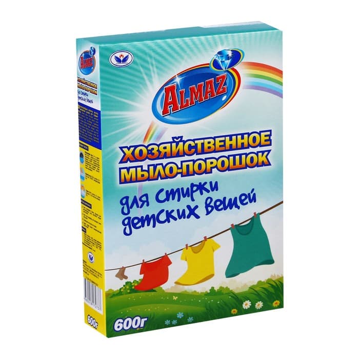 Almaz Хозяйственное Мыло-Порошок для стирки детских вещей, 600 г