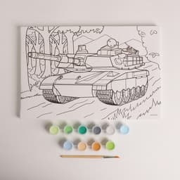 Картина по номерам для детей «Танк», 20×30 см