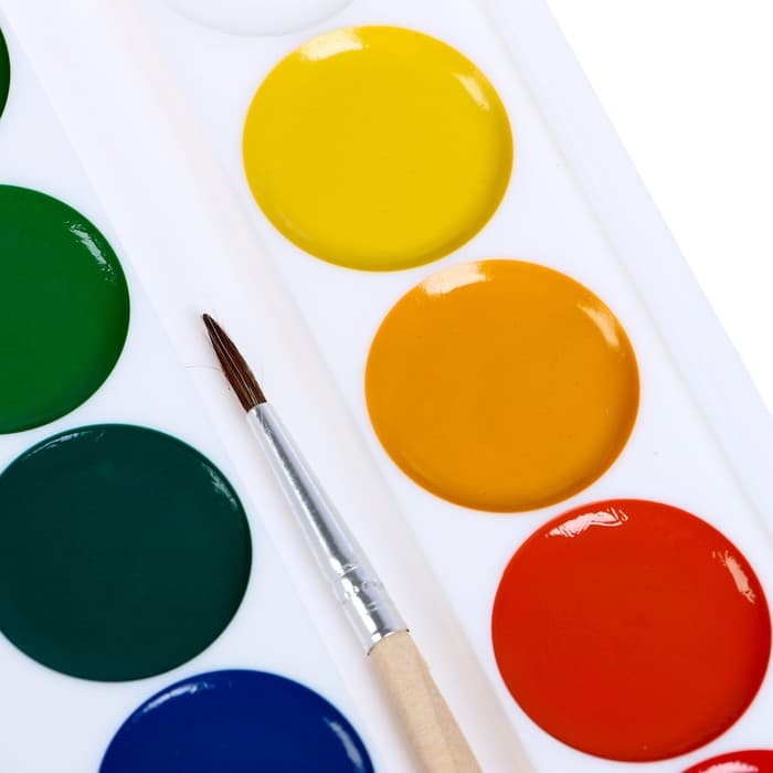 Акварель «Луч. ZOO», 16 цветов, с кистью