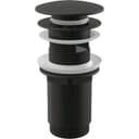 Донный клапан для раковины Alcaplast A392BLACK, CLICK/CLACK 5/4", с переливом