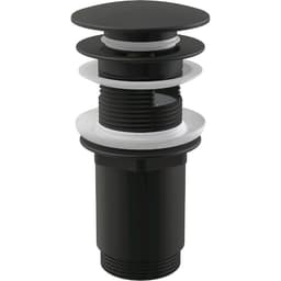 Донный клапан для раковины Alcaplast A392BLACK, CLICK/CLACK 5/4", с переливом