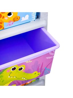 Комод пластиковый детский «Весёлый зоопарк», 4 секции