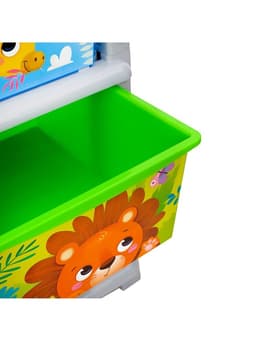 Комод пластиковый детский «Весёлый зоопарк», 3 секции