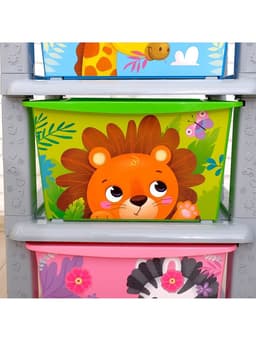 Комод пластиковый детский «Весёлый зоопарк», 3 секции