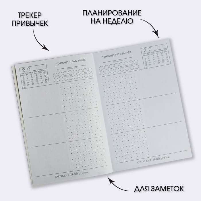 Планер-ежедневник в тонкой обложке с тиснением «Мечтай. Создавай. Действуй», розовый, А5, 80 листов