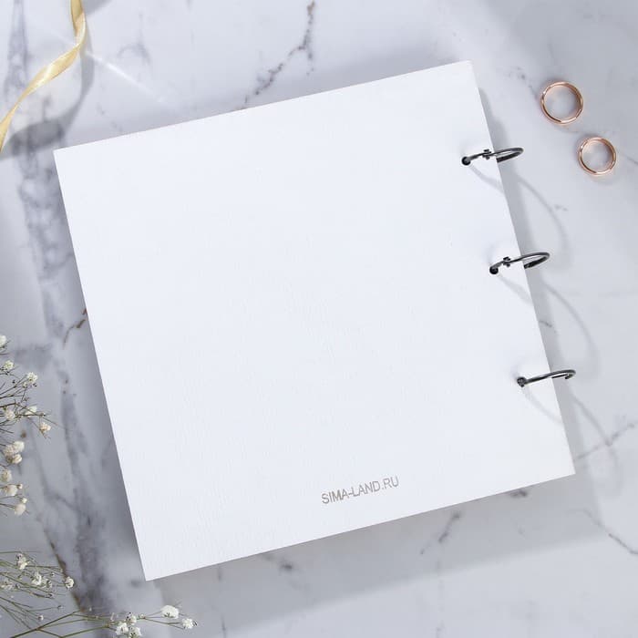 Книга пожеланий на свадьбу, в деревянной обложке «Розы»