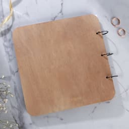 Книга пожеланий на свадьбу, в деревянной обложке «Цветы»