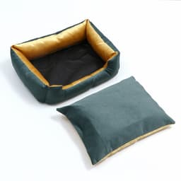 Лежанка-диван, 45×35×11 см, с двусторонней подушкой, мебельная ткань, цвет МИКС