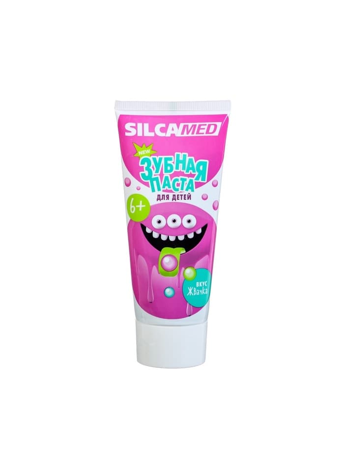 Детская зубная паста SILCAMED, со вкусом жвачки, 65 г