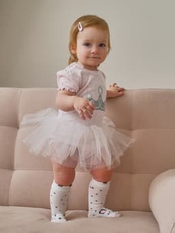 Боди с юбкой «Крошка Я» Princess, розовое, рост 68-74 см