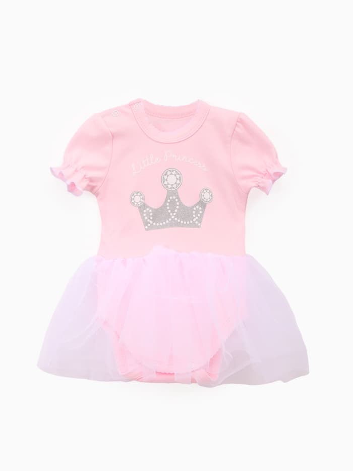 Боди с юбкой «Крошка Я» Princess, розовое, рост 74-80 см