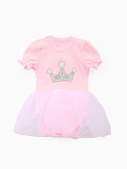 Боди с юбкой «Крошка Я» Princess, розовое, рост 74-80 см