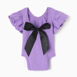 Боди для девочки «Крошка Я. Чёрный бант», рост 62-68 см, фиолетовое