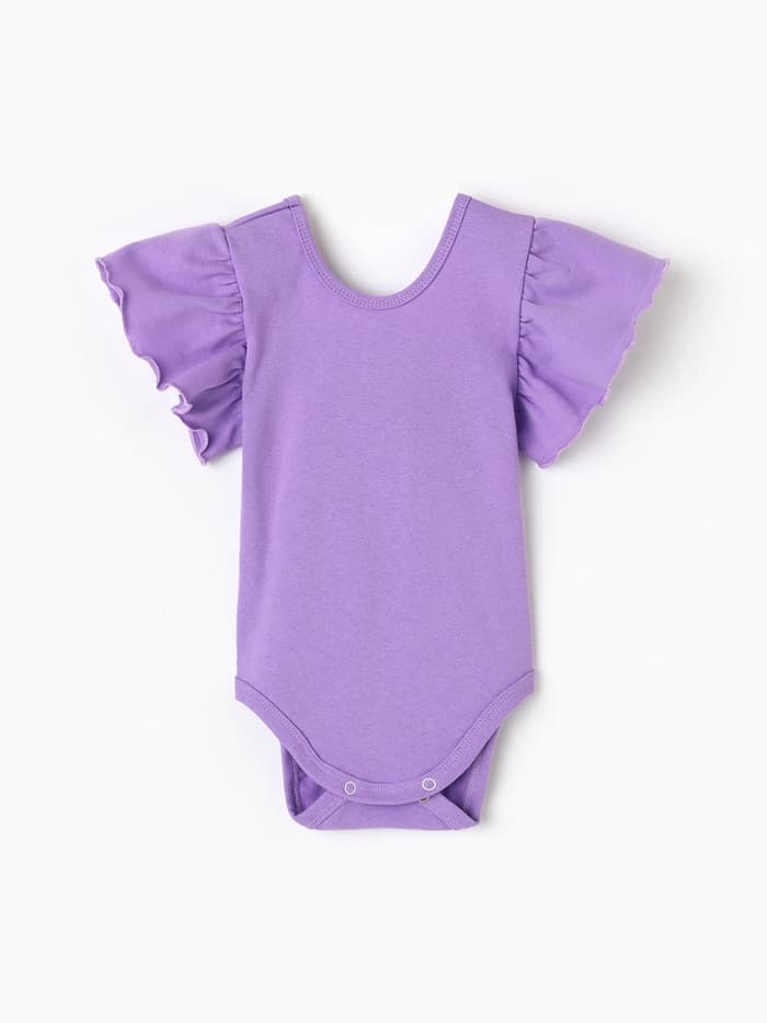 Боди для девочки «Крошка Я. Чёрный бант», рост 62-68 см, фиолетовое