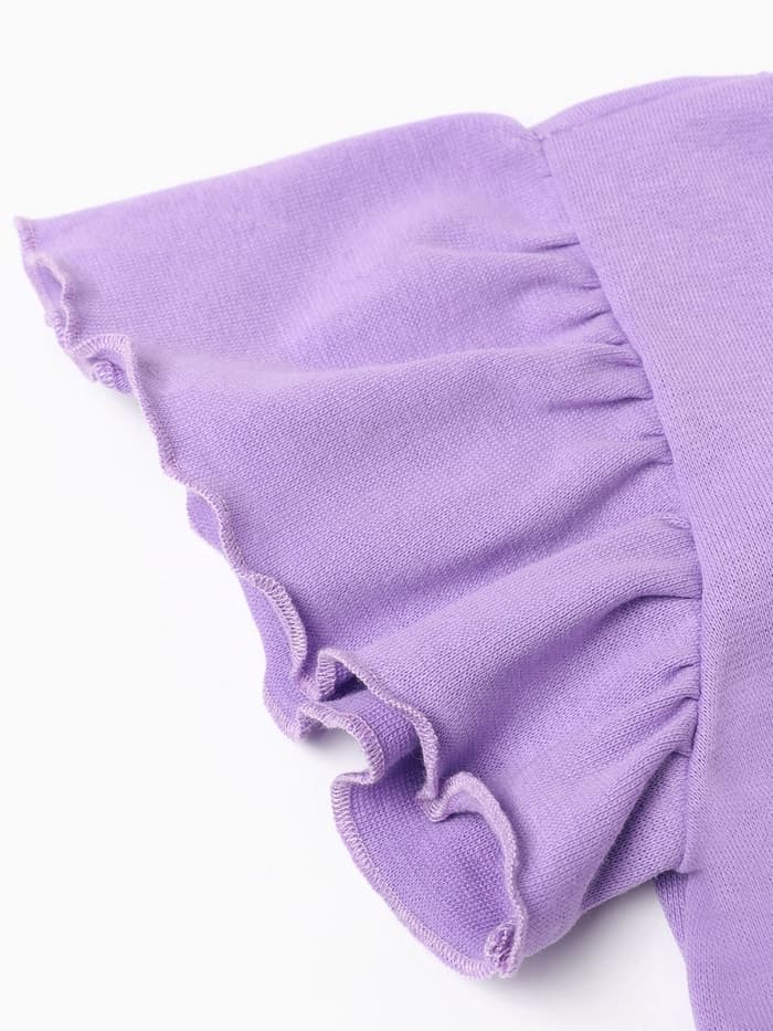 Боди для девочки «Крошка Я. Чёрный бант», рост 68-74 см, фиолетовое