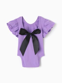 Боди для девочки «Крошка Я. Чёрный бант», рост 68-74 см, фиолетовое