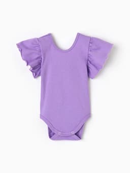 Боди для девочки «Крошка Я. Чёрный бант», рост 68-74 см, фиолетовое