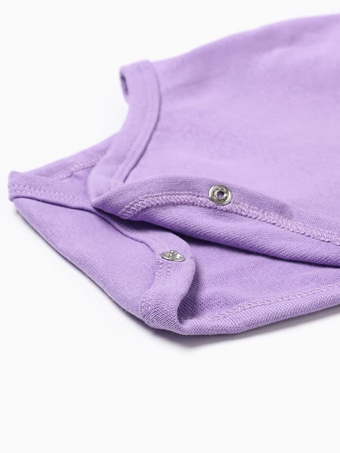 Боди для девочки «Крошка Я. Чёрный бант» рост 74-80 см, фиолетовое