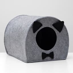 Домик для животных «Будка Джентльмена», войлок, серый