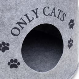 Домик для животных «Ушастик ONLY CATS», 46×46×43 см, войлок, серый