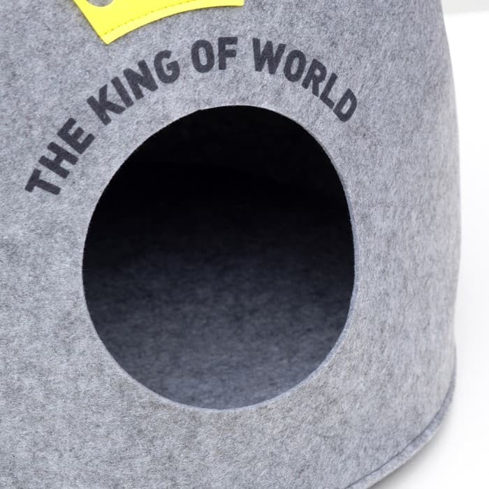 Домик для животных «Ушастик королевский», 46×46×43 см, войлок, серый