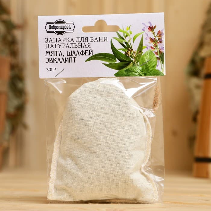 Запарка для бани натуральная «Мята, шалфей эвкалипт» 30 г