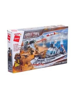 Конструктор Военные зона Qman «Десантный катер», 3 минифигуры, 235 деталей