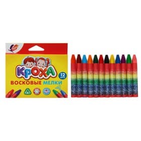 Мелки восковые, 12 цветов, «Луч», трёхгранные