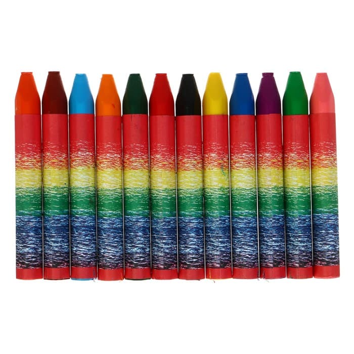Мелки восковые, 12 цветов, «Луч», трёхгранные