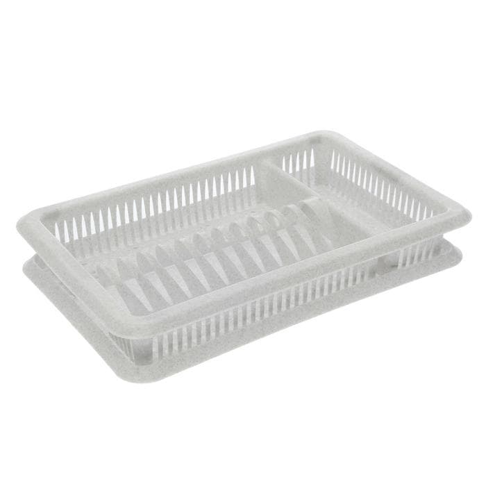 Сушилка для посуды Plastic Centre «Лилия», 48×30.5×8.5 см, с поддоном, МИКС