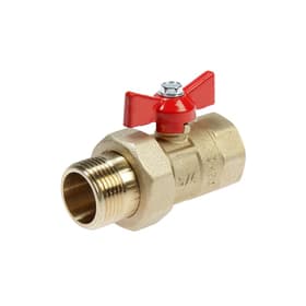 Кран шаровой «ГАЛЛОП» ПРАКТИК DN-20 132, с американкой 3/4", бабочка