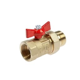 Кран шаровой «ГАЛЛОП» ПРАКТИК DN-20 132, с американкой 3/4", бабочка