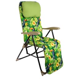 Кресло - шезлонг Nika, 82×59×117 см, принт с туканами