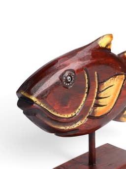 Фигура на подставке «Рыба», 50×10×30 см, дерево
