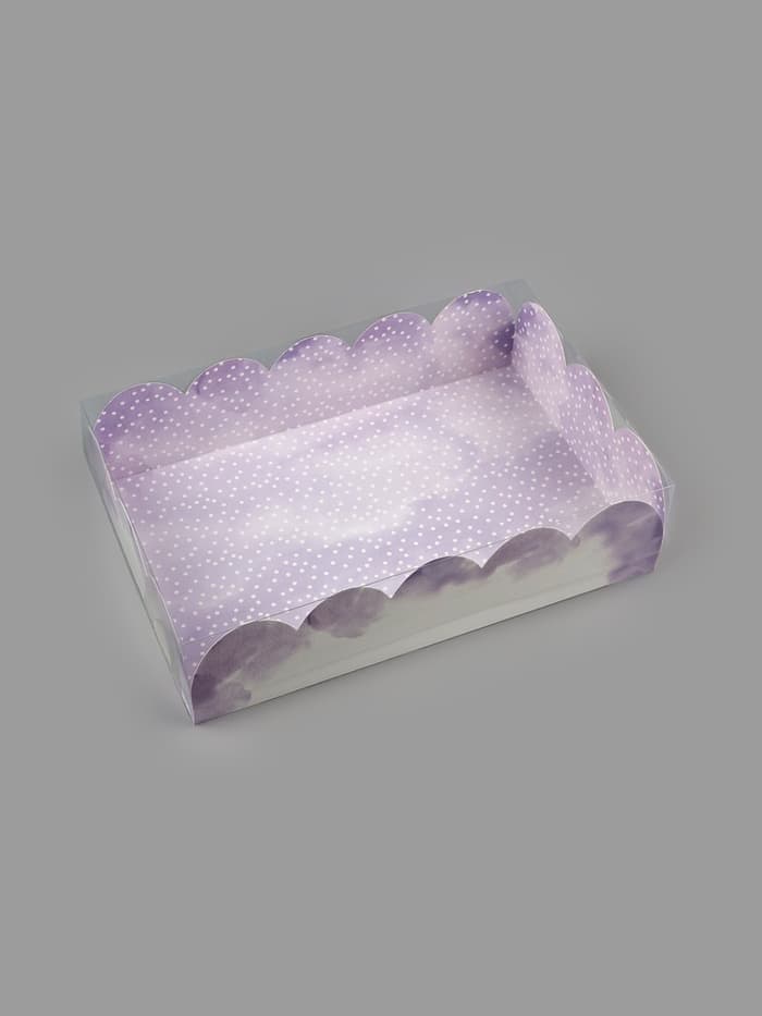 Коробка для печенья, кондитерская упаковка с пластиковой крышкой, Just for you, 20×30×8 см