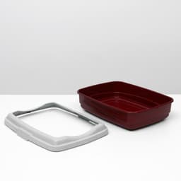 Лоток большой с бортиком Atlantis «Стандарт», 43×33×12.5 см, красный