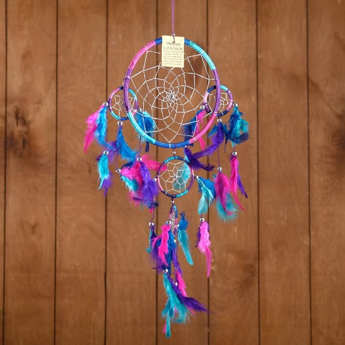 Ловец снов «Пять колец», 25×0.5×50 см, разноцветный