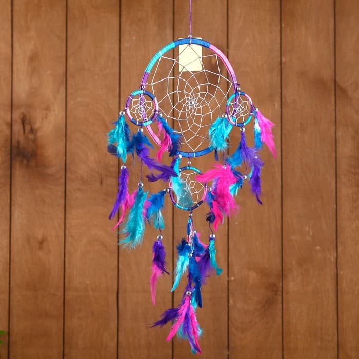 Ловец снов «Пять колец», 25×0.5×50 см, разноцветный