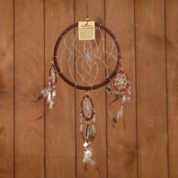 Ловец снов «Пять колец», 25×0.5×50 см, коричневый